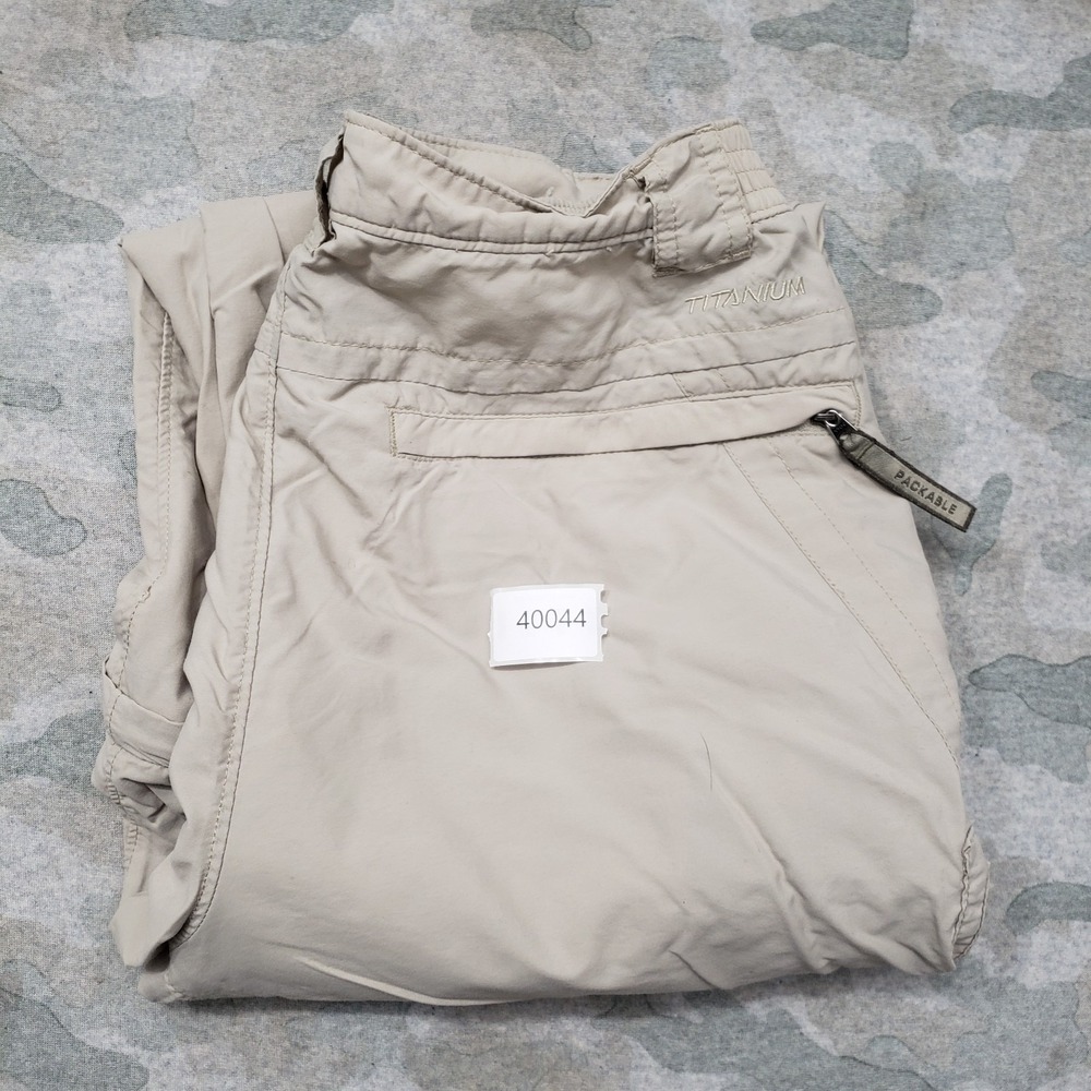 Columbia Titanium Convertible Pants Womens Medium Tan Cargo Pockets - Picture 11 of 11